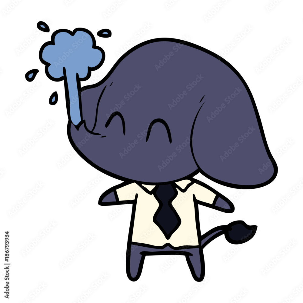 cute cartoon elephant spouting water cute cartoon elephant spouting water