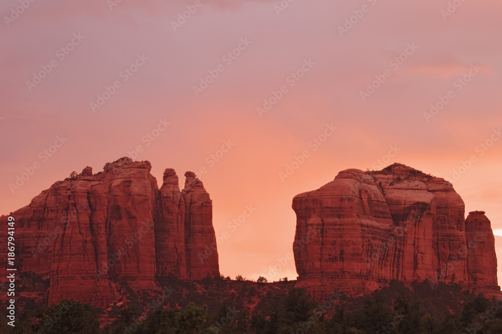 Arizona sunset landscape.
