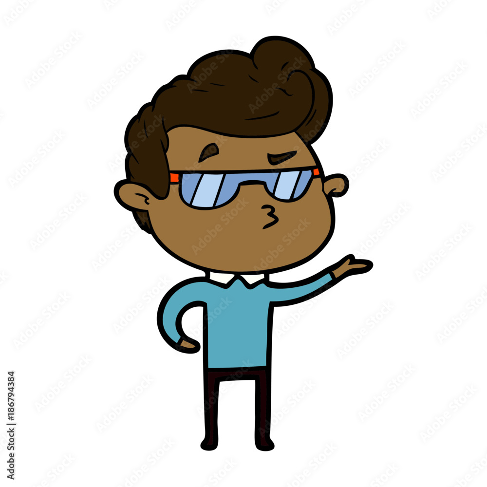 cartoon cool guy