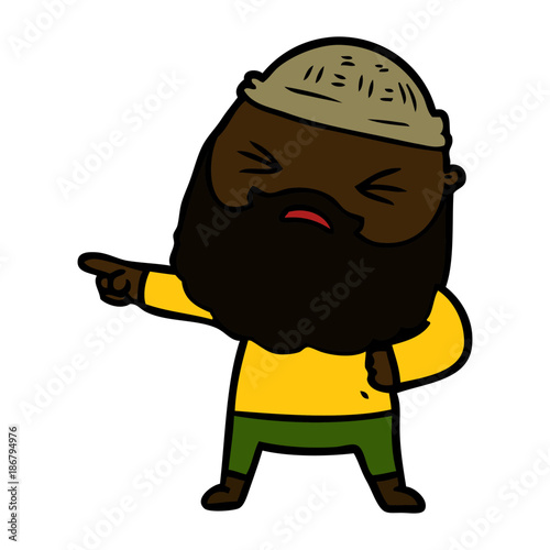 cartoon man with beard