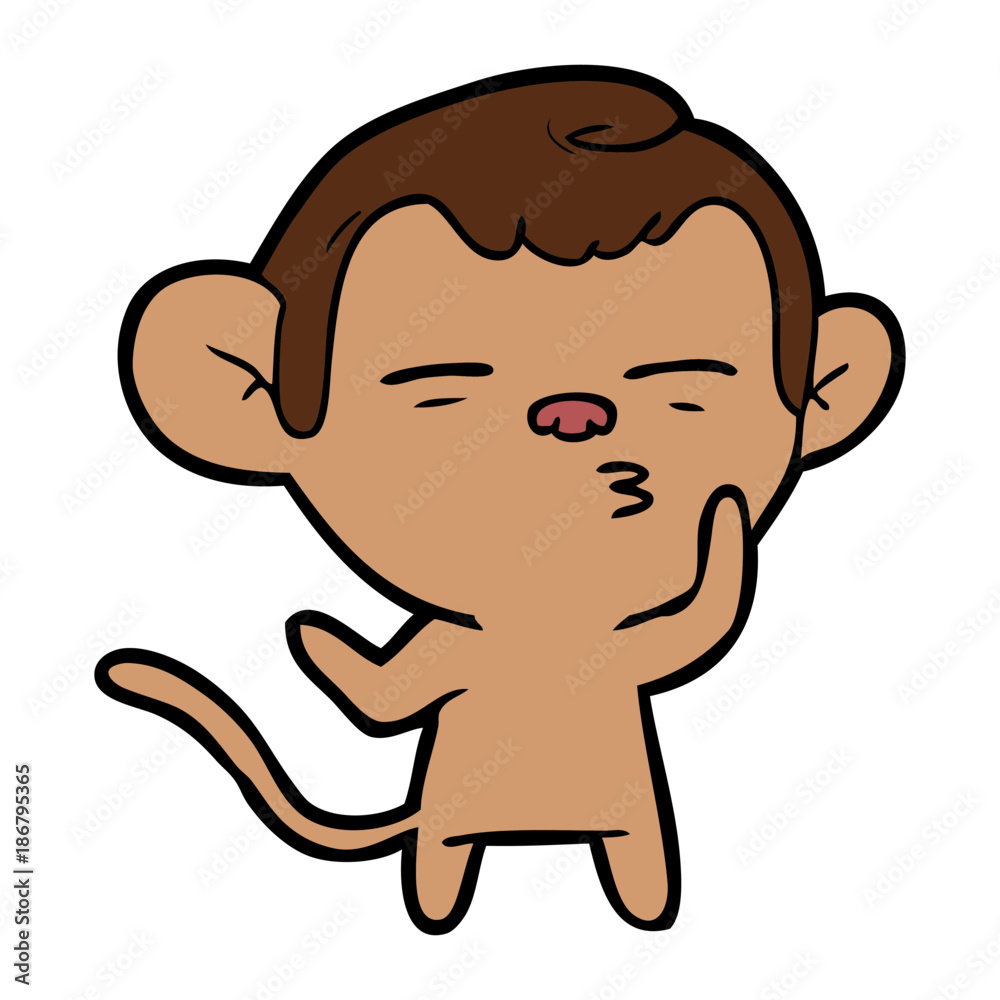 cartoon suspicious monkey cartoon suspicious monkey