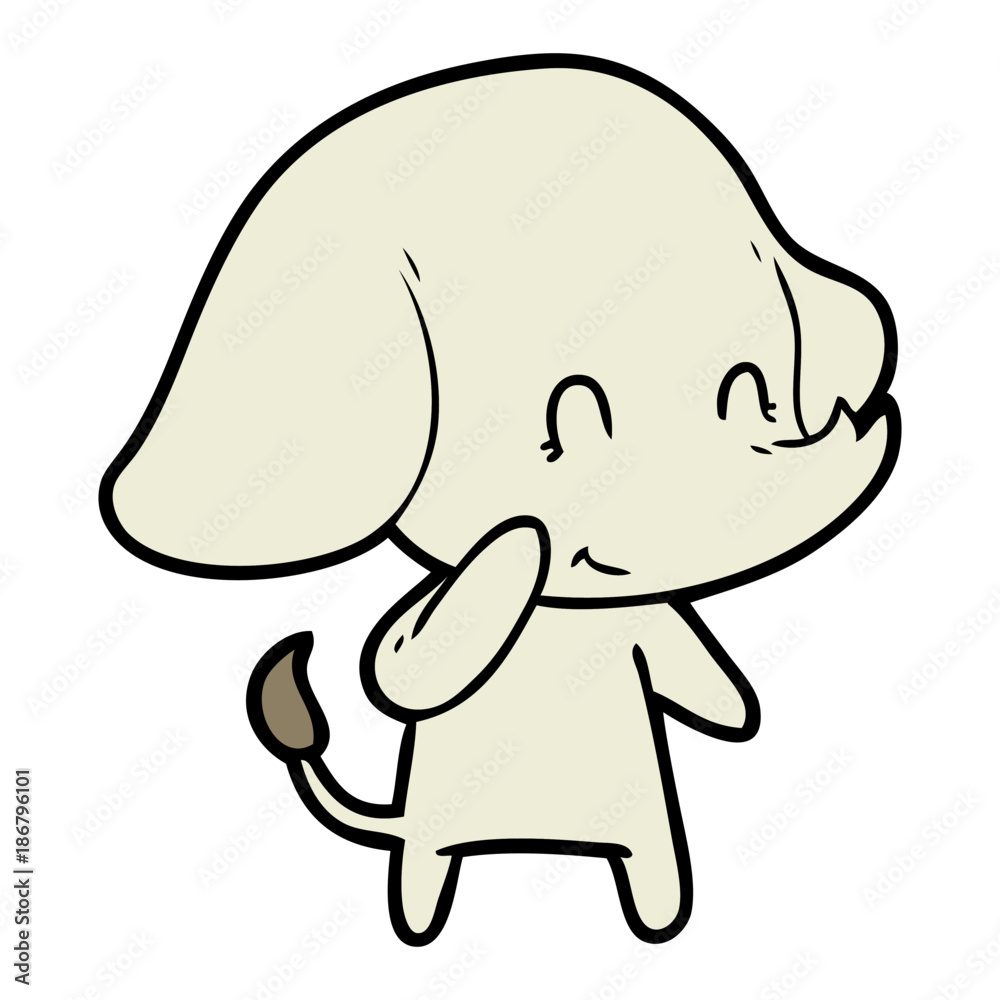 Obraz premium cute cartoon elephant