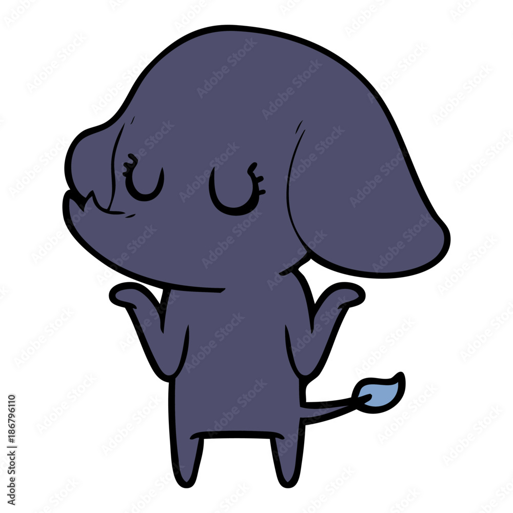 cute elephant shrugging shoulders cute elephant shrugging shoulders