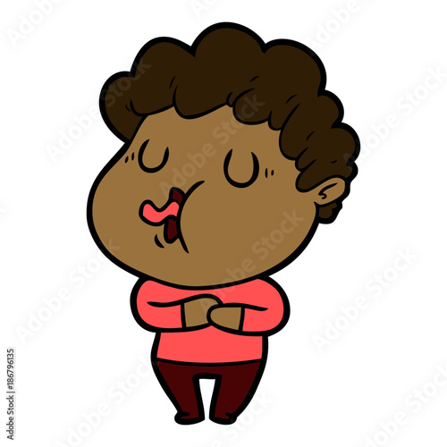 cartoon man singing