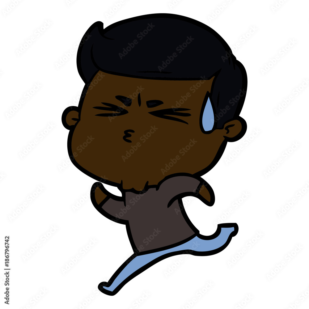 cartoon man sweating cartoon man sweating