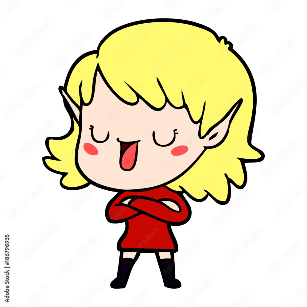 cartoon elf girl cartoon elf girl