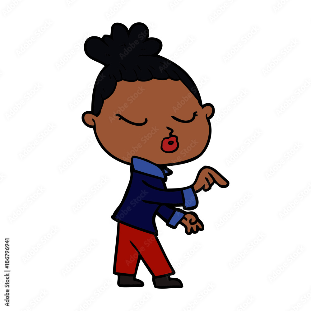 cartoon calm woman cartoon calm woman