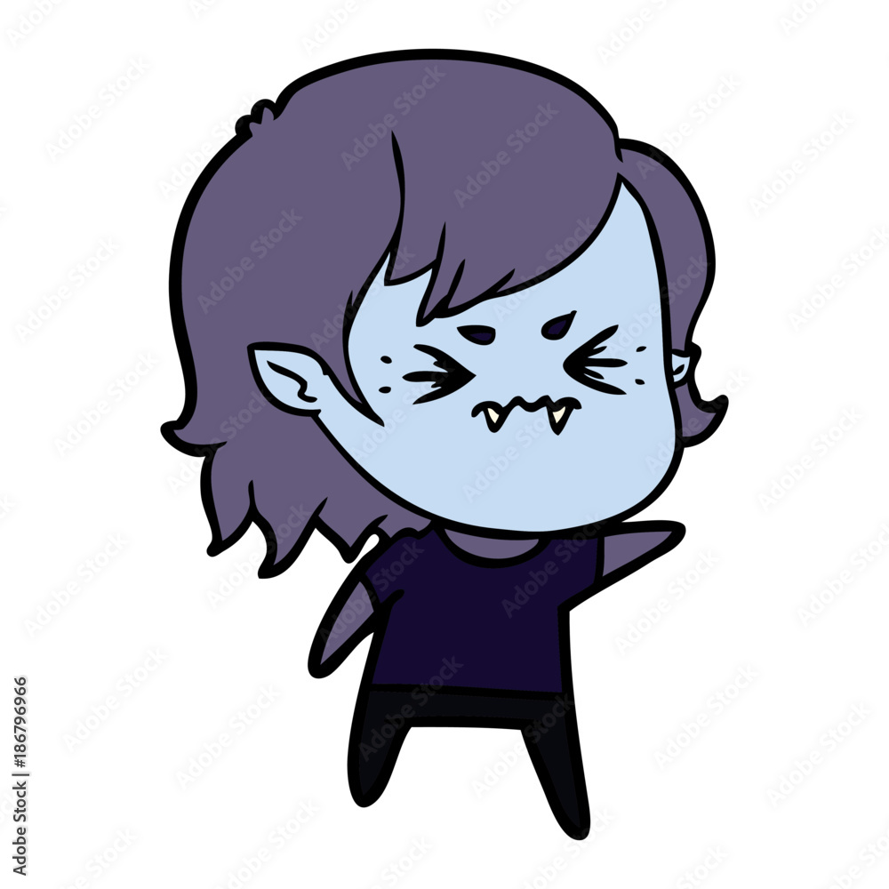 annoyed cartoon vampire girl annoyed cartoon vampire girl