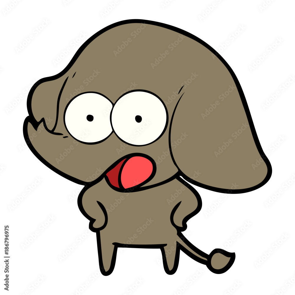 Obraz premium cute cartoon elephant