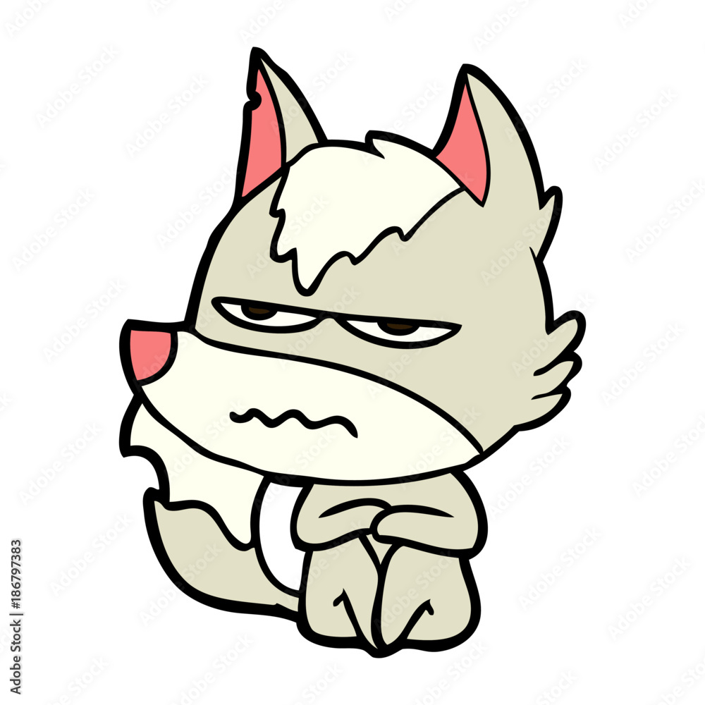 cartoon annoyed wolf cartoon annoyed wolf