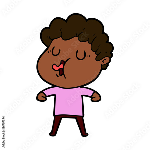 cartoon man singing