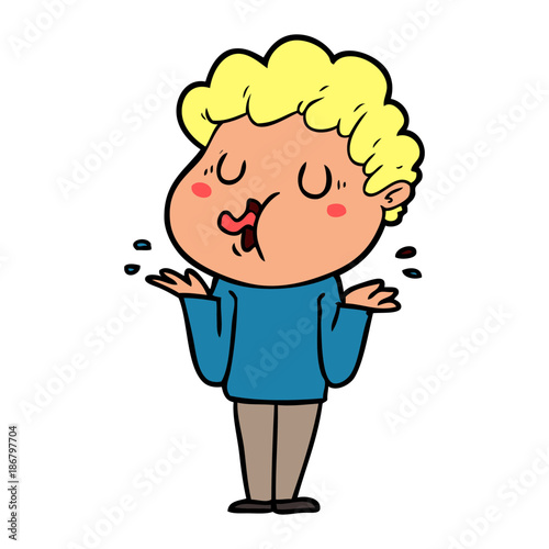 cartoon man singing