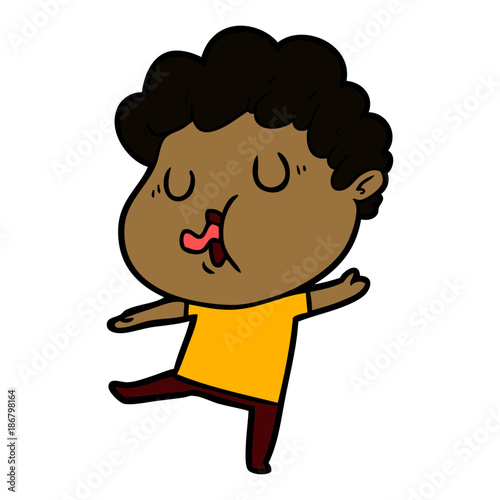 cartoon man singing