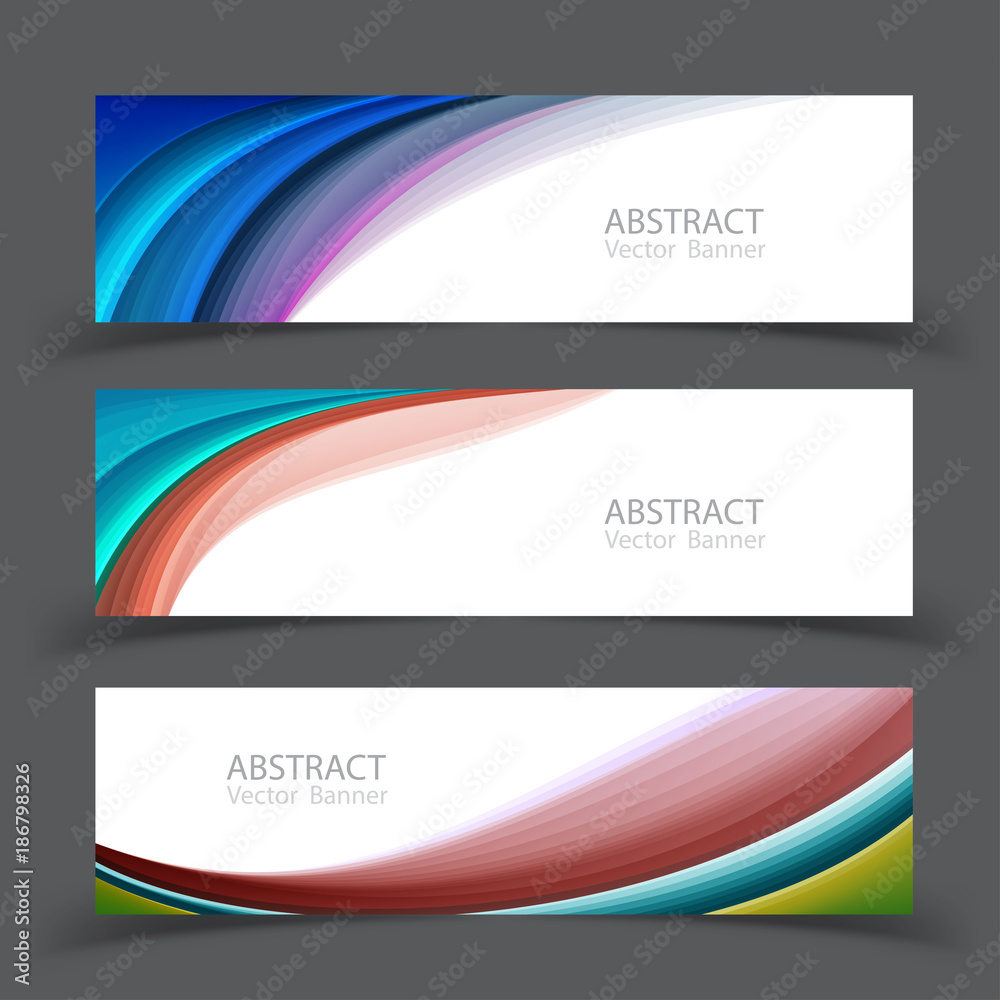 Set of banner templates.  Modern abstract Vector Illustration design.