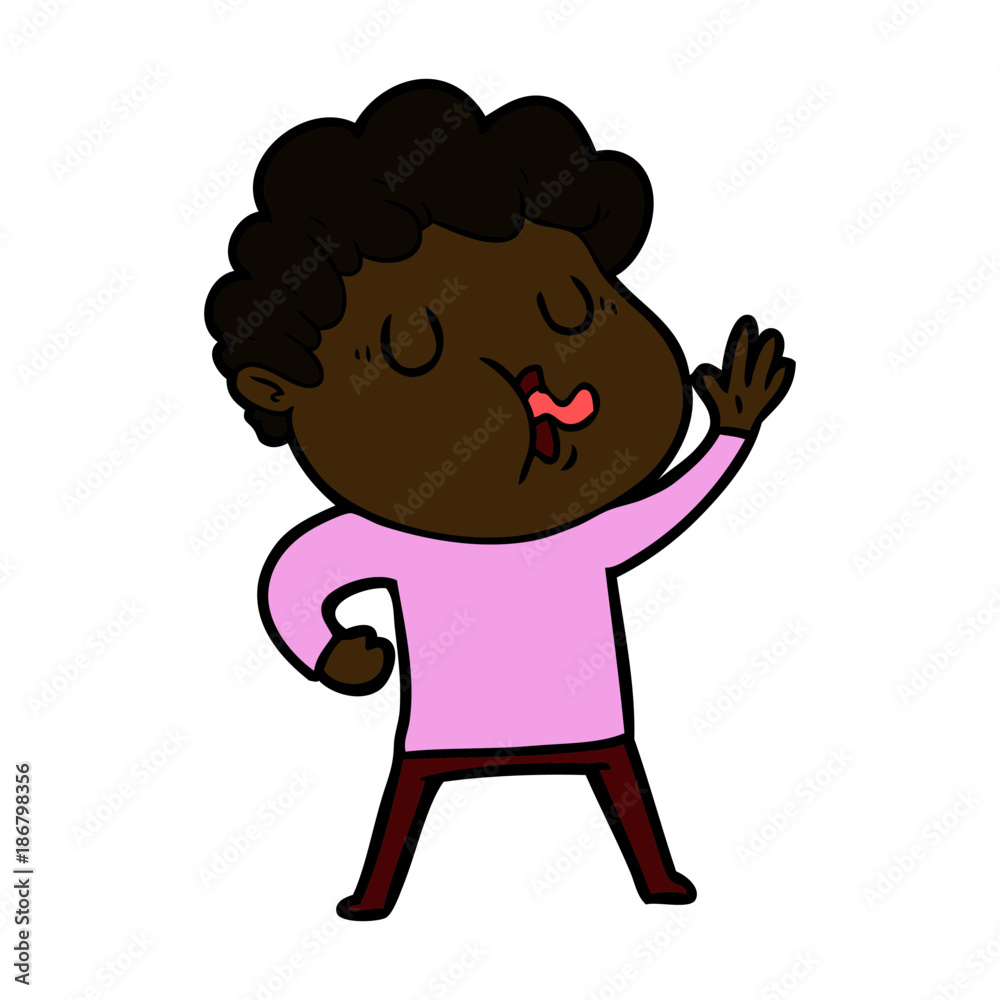 cartoon man singing cartoon man singing