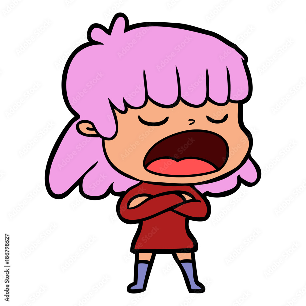 cartoon woman talking loudly cartoon woman talking loudly