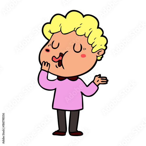 cartoon man singing
