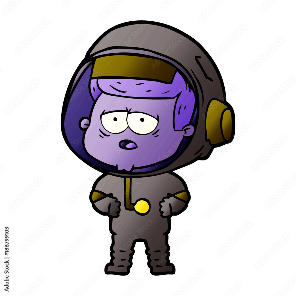 cartoon tired astronaut cartoon tired astronaut