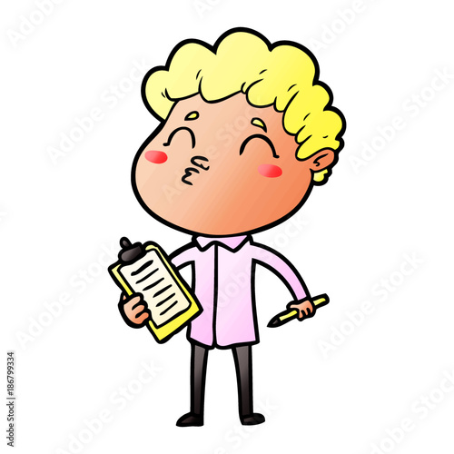 cartoon man pouting