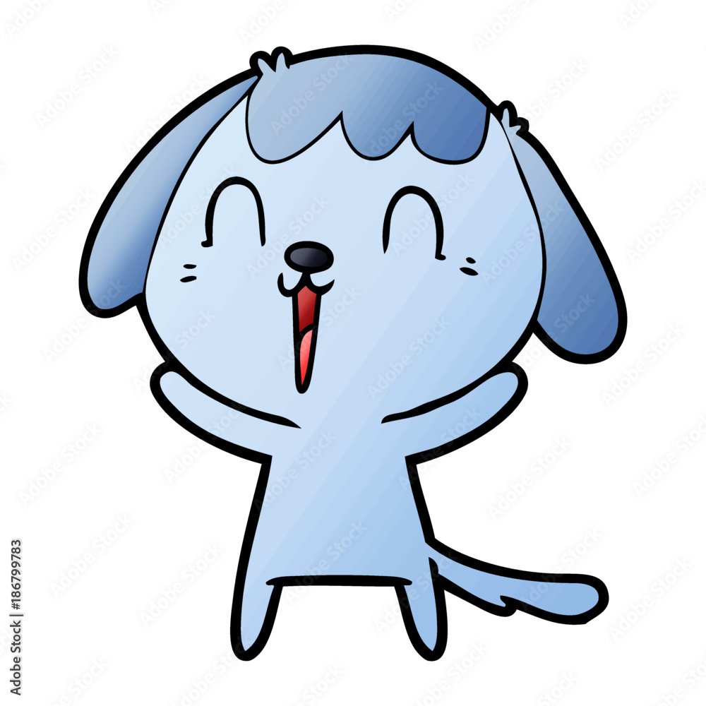 Fototapeta premium cute cartoon dog