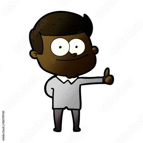 cartoon smiling man