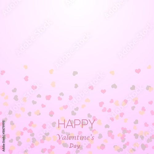 Seamless pattern with little red hearts for Valentine's Day. Vector