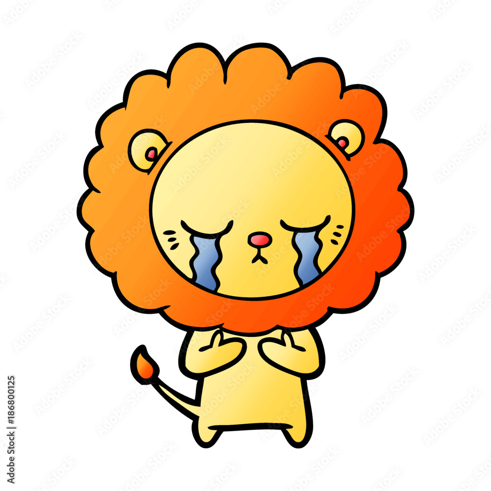 crying cartoon lion crying cartoon lion