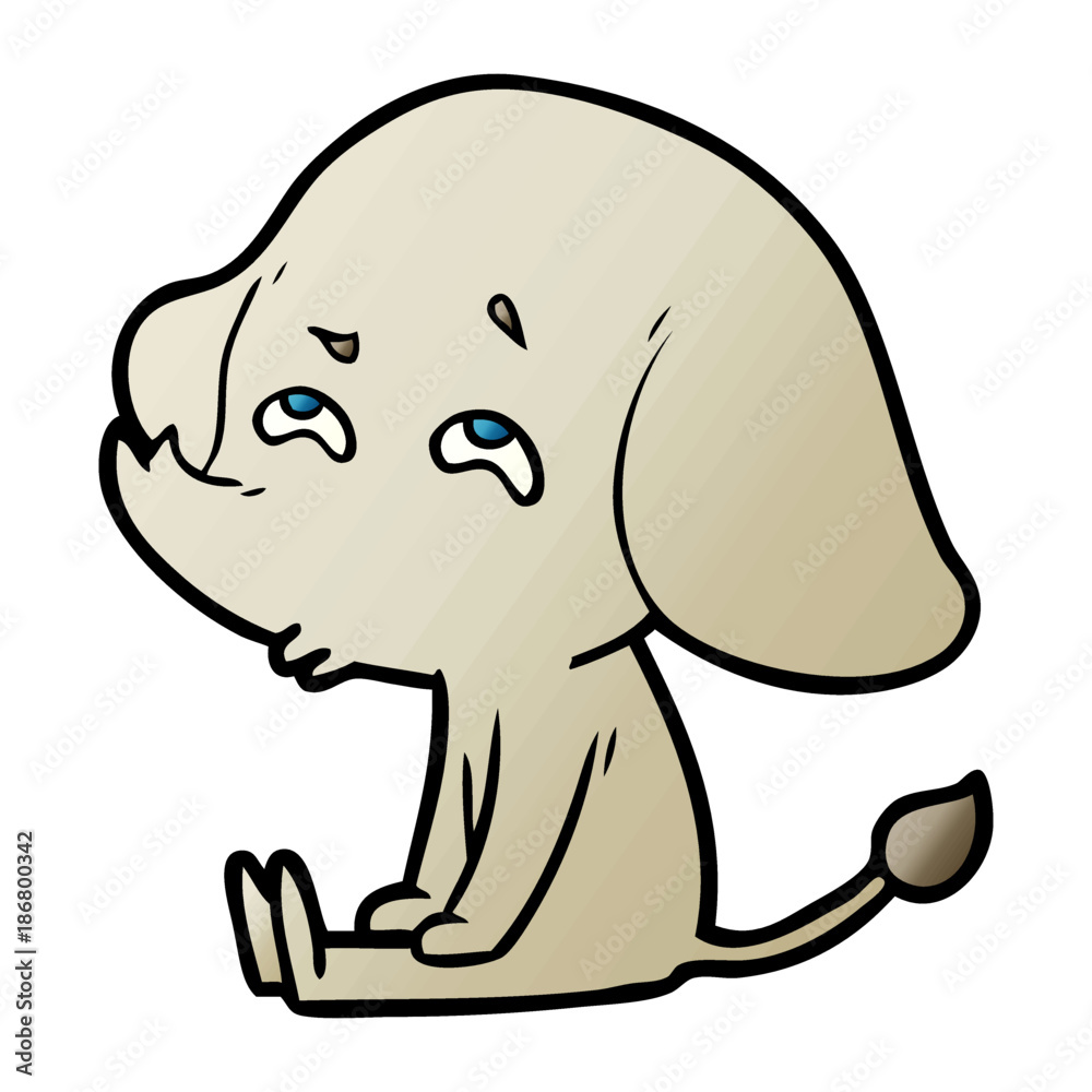 Obraz premium cartoon elephant remembering