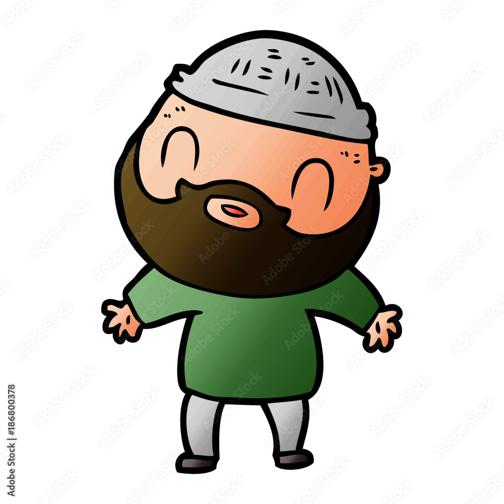 cartoon bearded man