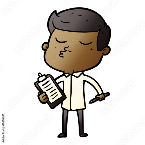 cartoon model guy pouting