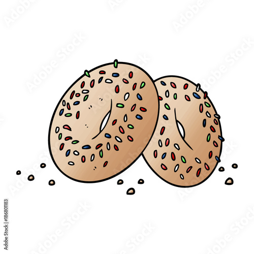 cartoon bagels