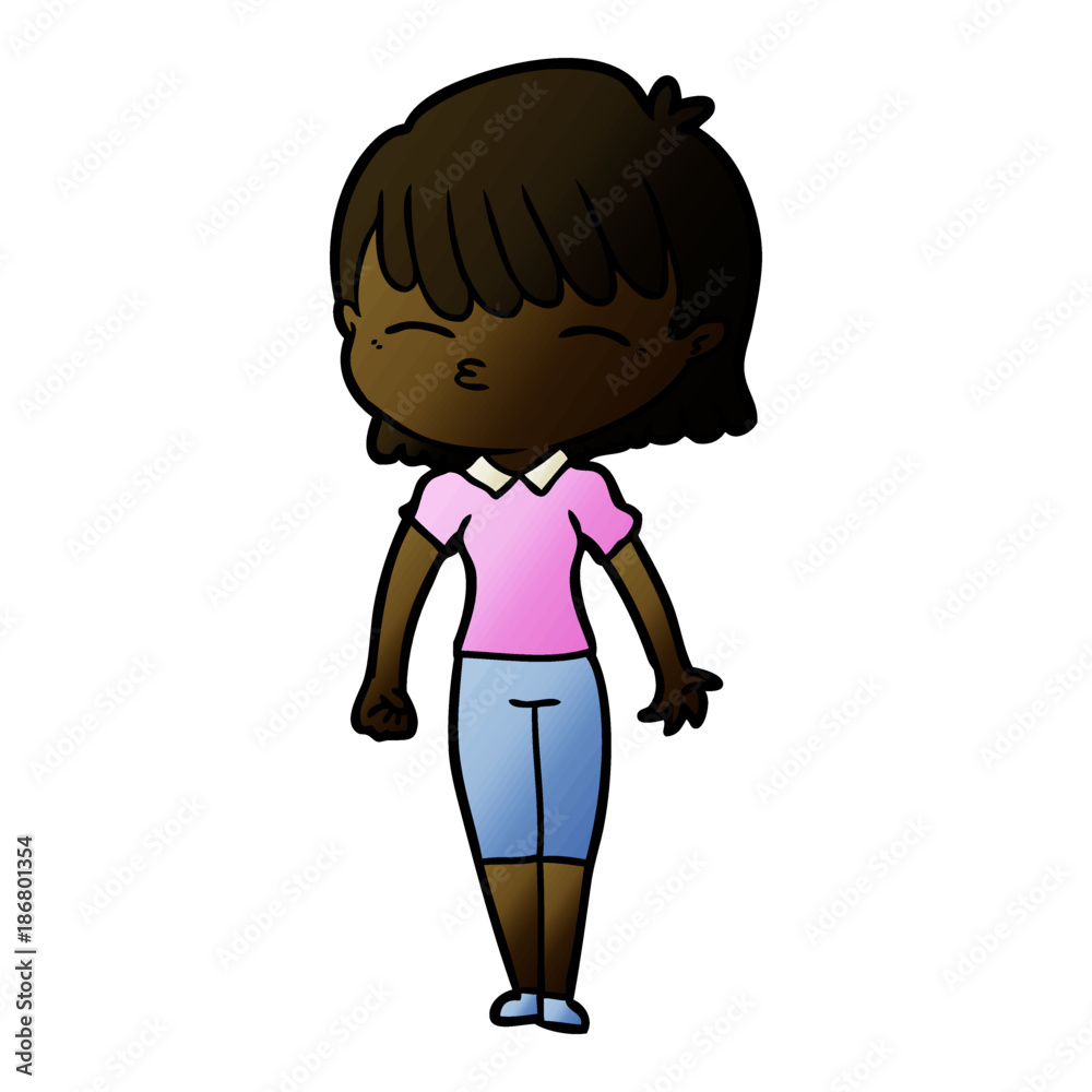 cartoon woman