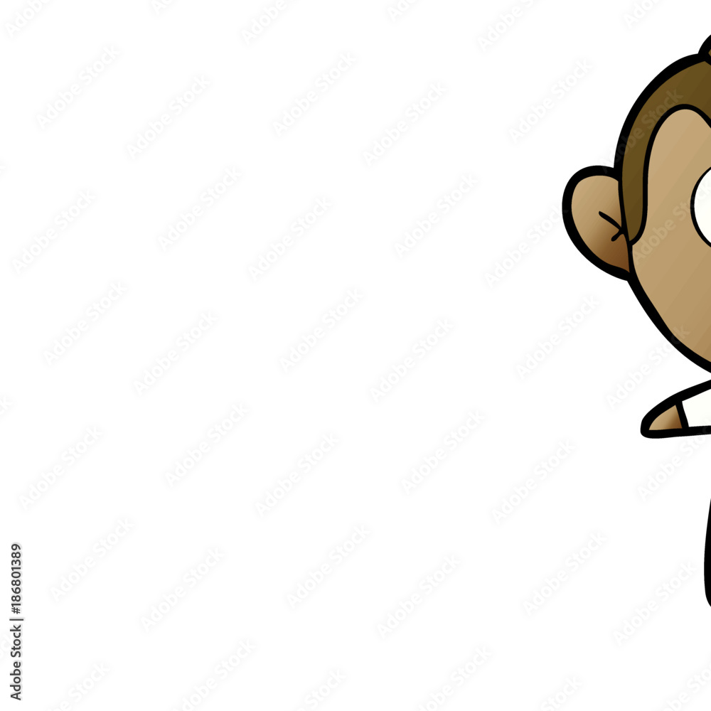 cartoon monkey businessman 