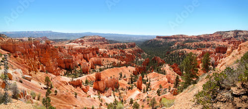 Vászonkép Panoramic view of Sunrise Lookout in Bryce Canyon National Park