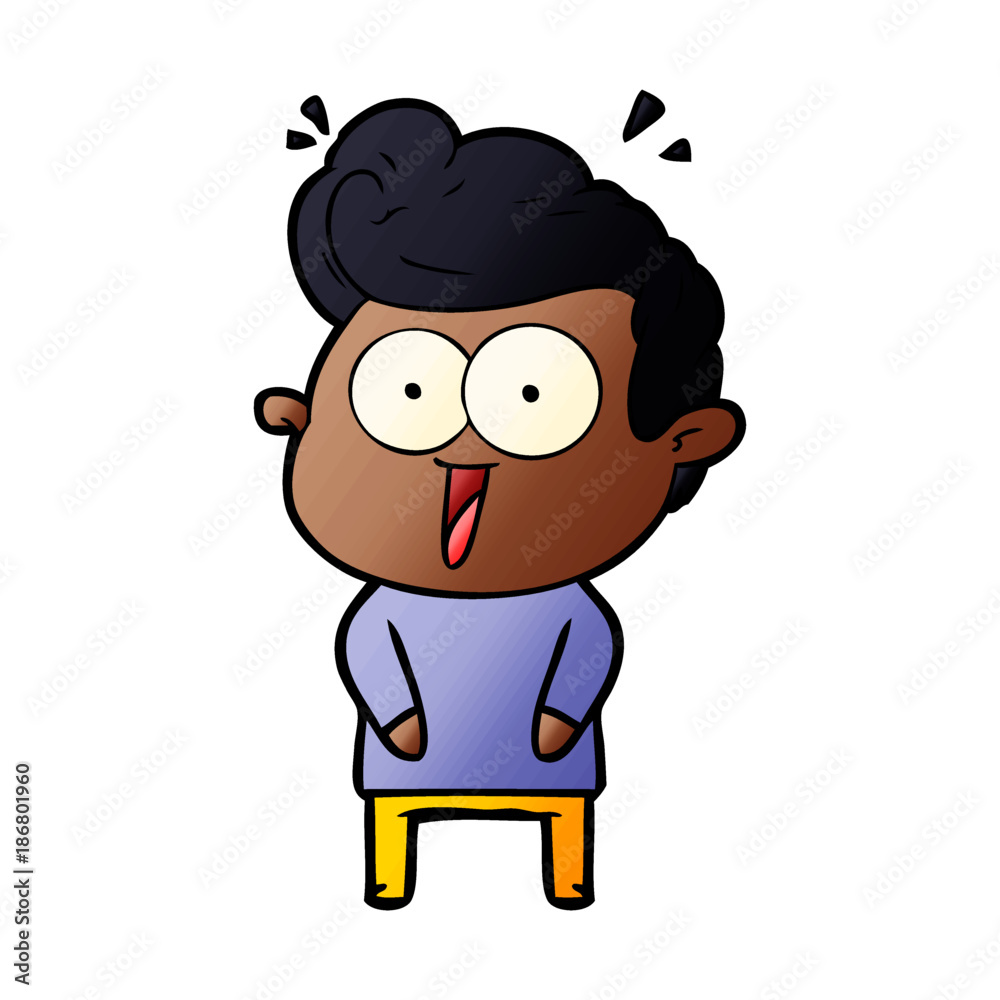cartoon excited man cartoon excited man