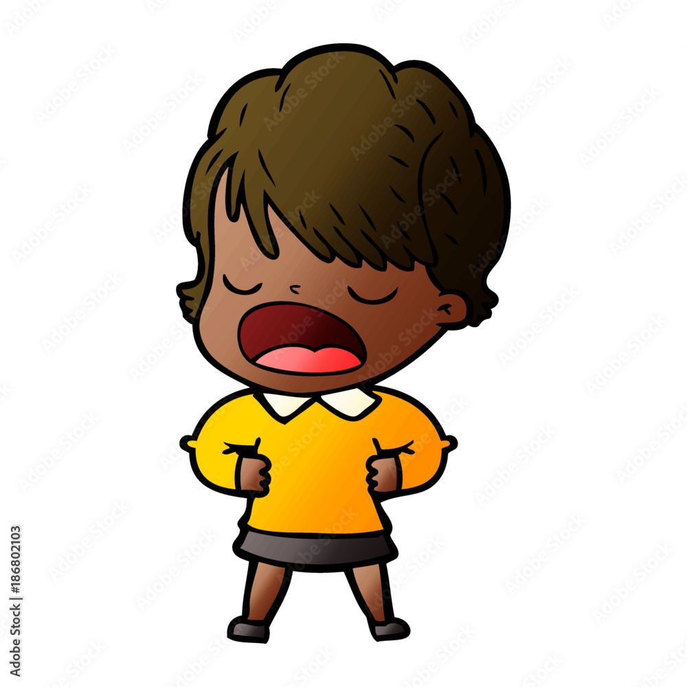 cartoon woman talking cartoon woman talking