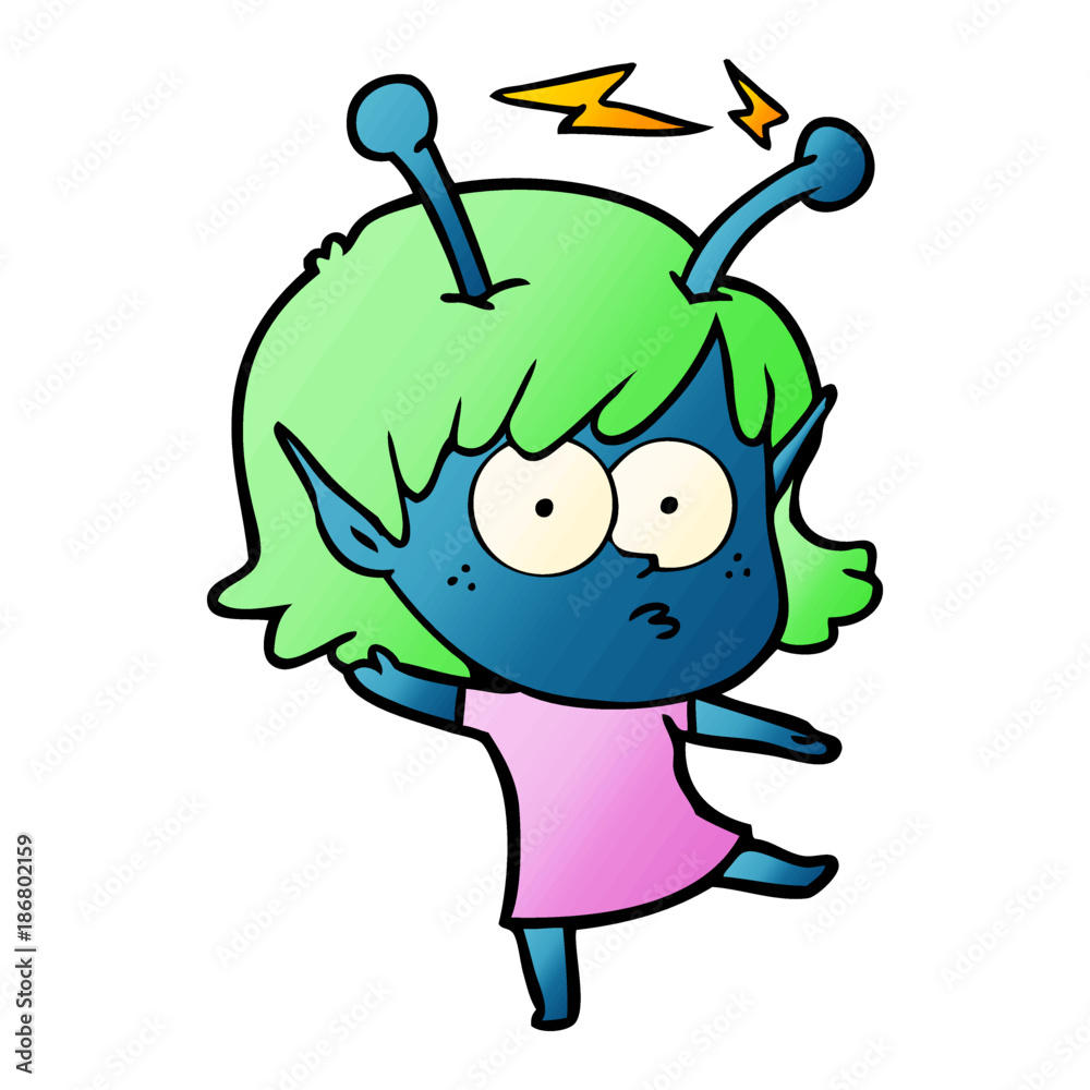 cartoon alien girl cartoon alien girl