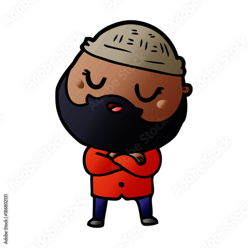 cartoon man with beard