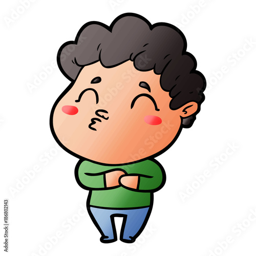 cartoon man pouting