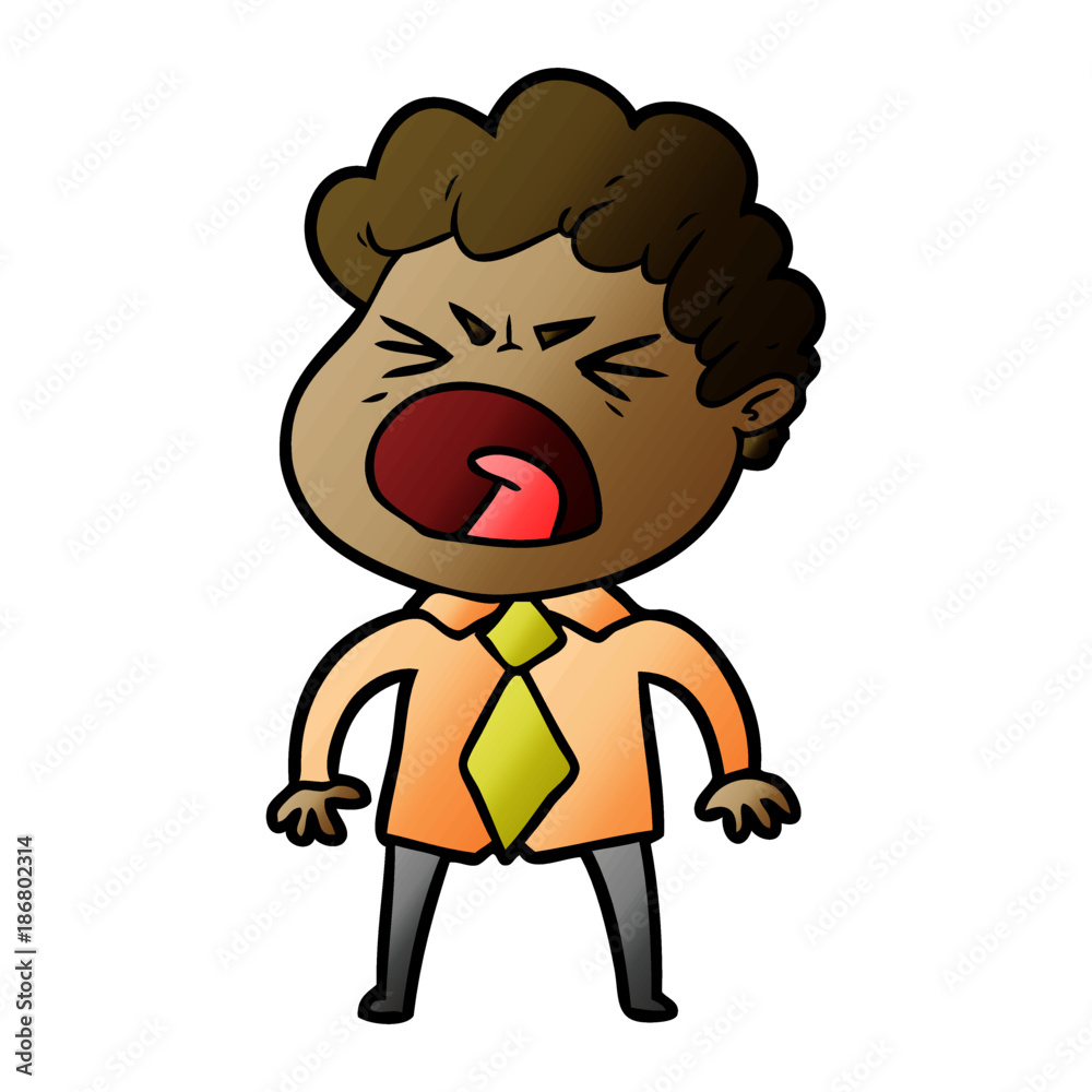 cartoon furious man cartoon furious man