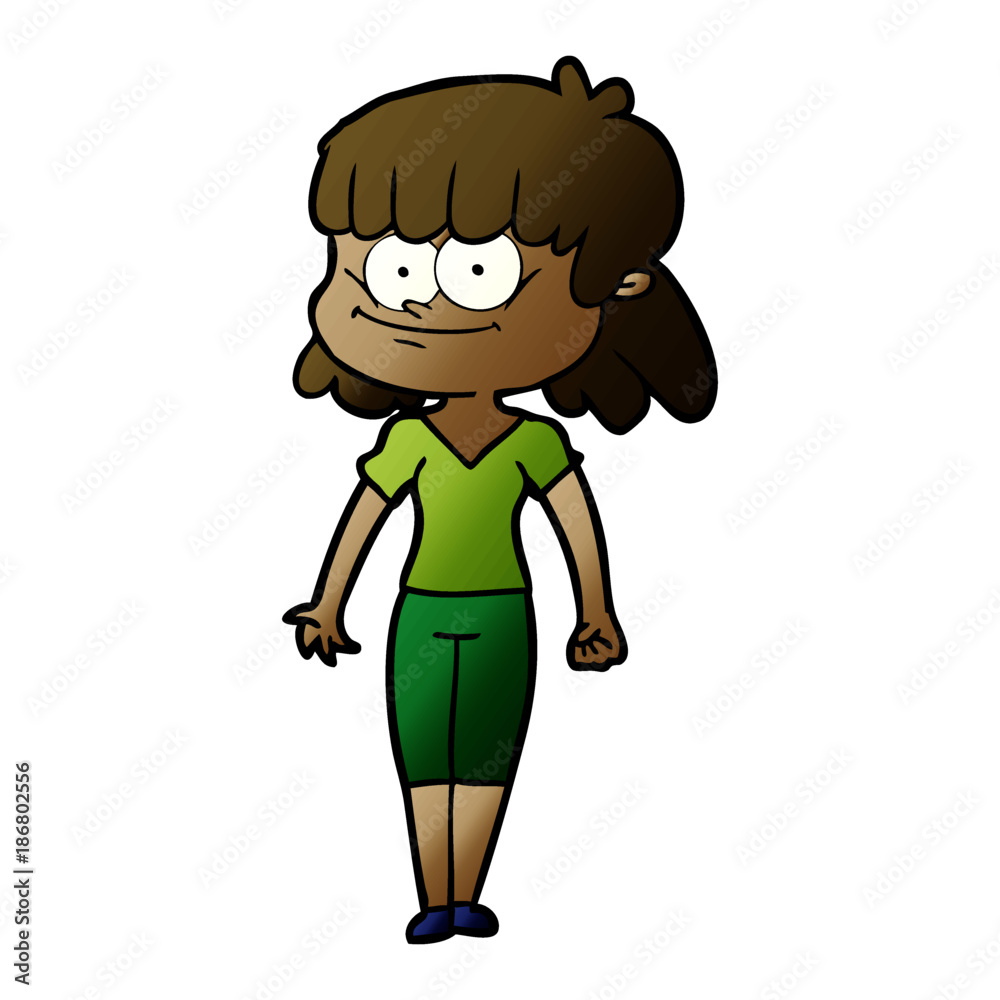 cartoon smiling woman cartoon smiling woman
