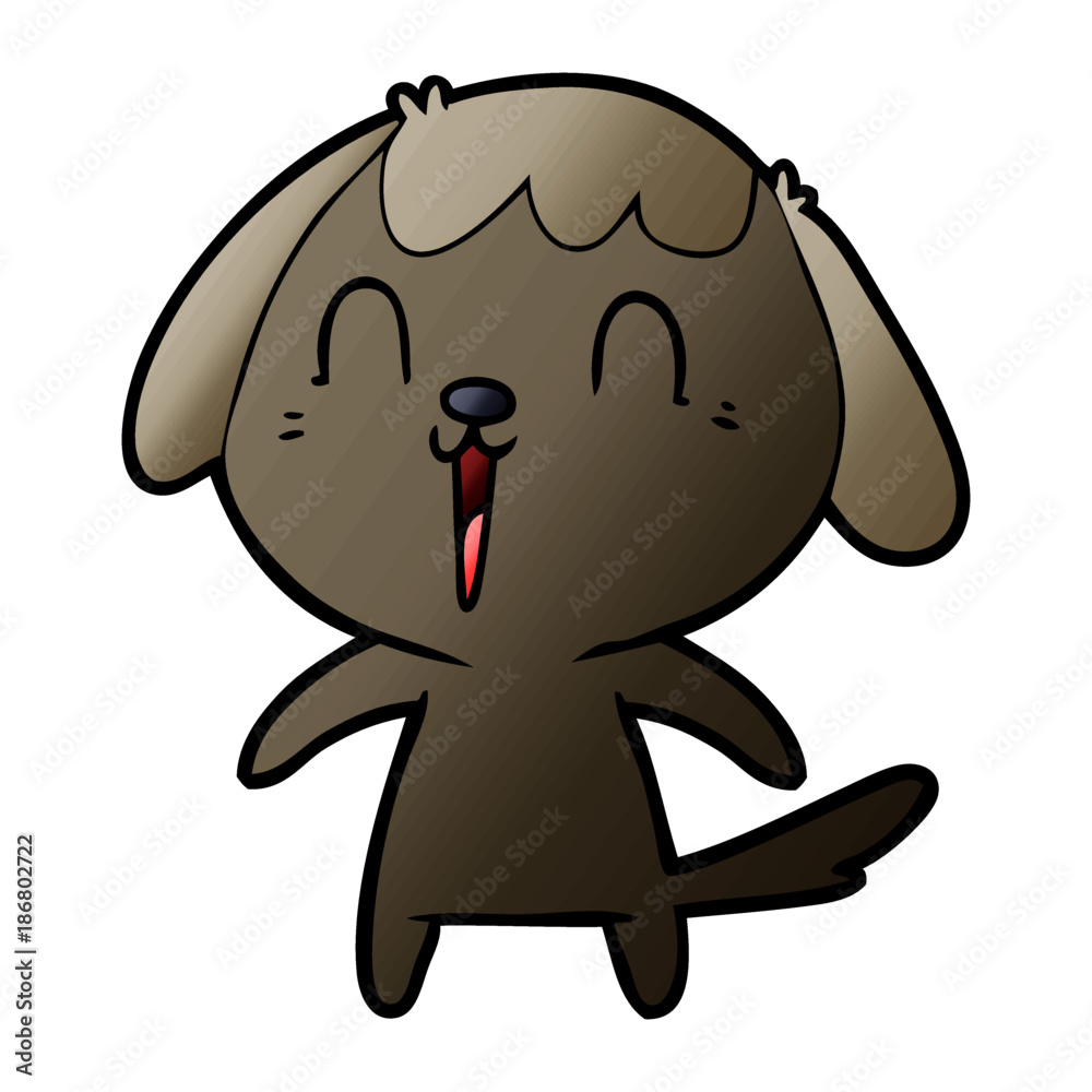 Fototapeta premium cute cartoon dog