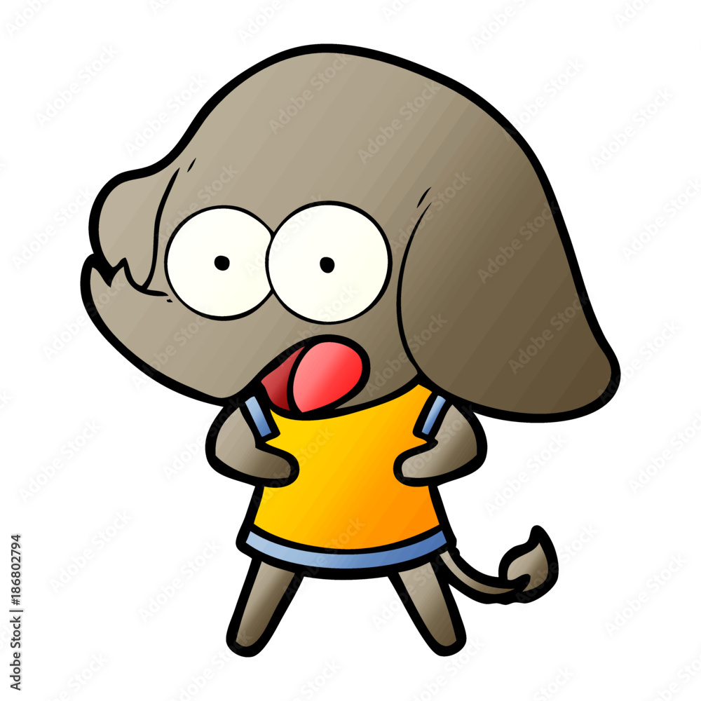 Fototapeta premium cute cartoon elephant