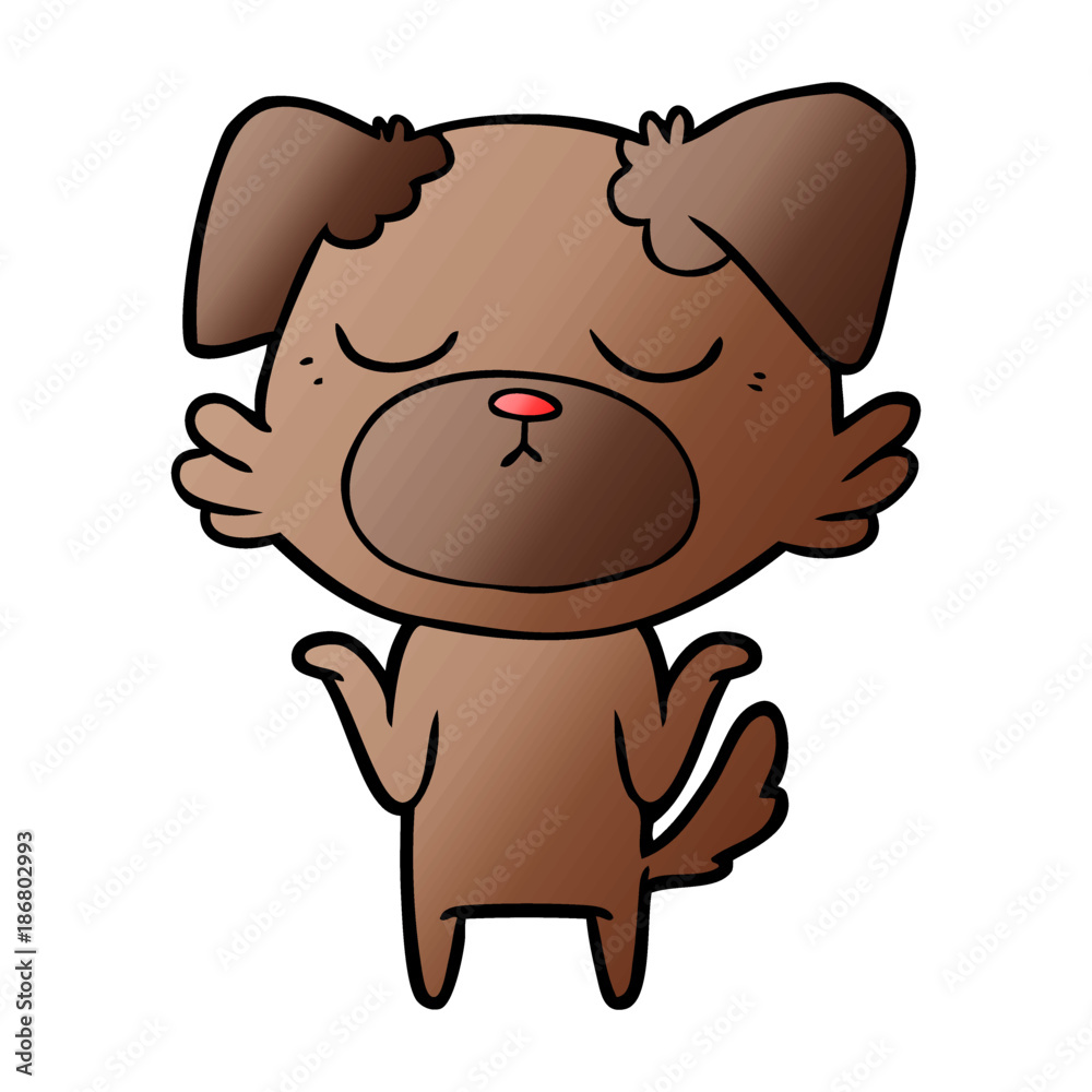 Fototapeta premium cute cartoon dog