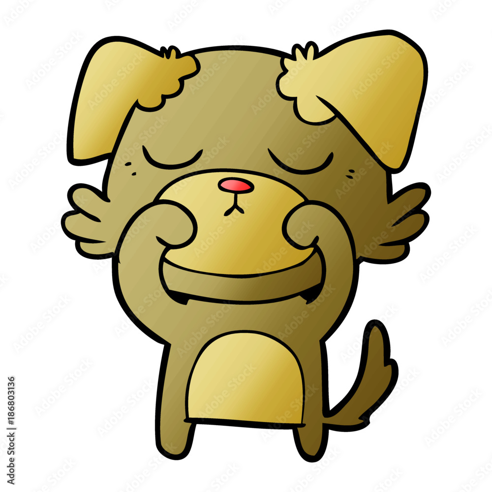 Fototapeta premium cute cartoon dog