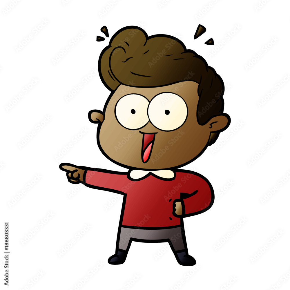 cartoon excited man cartoon excited man