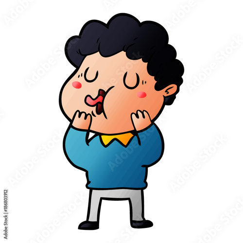 cartoon man singing