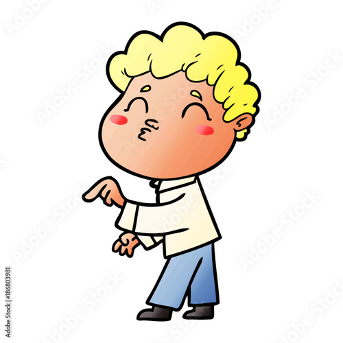 cartoon man pouting