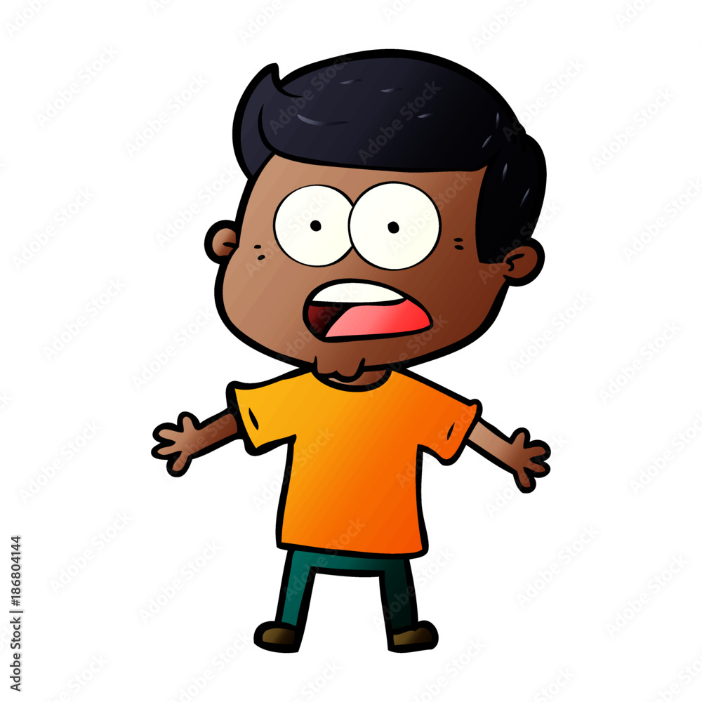 cartoon shocked man