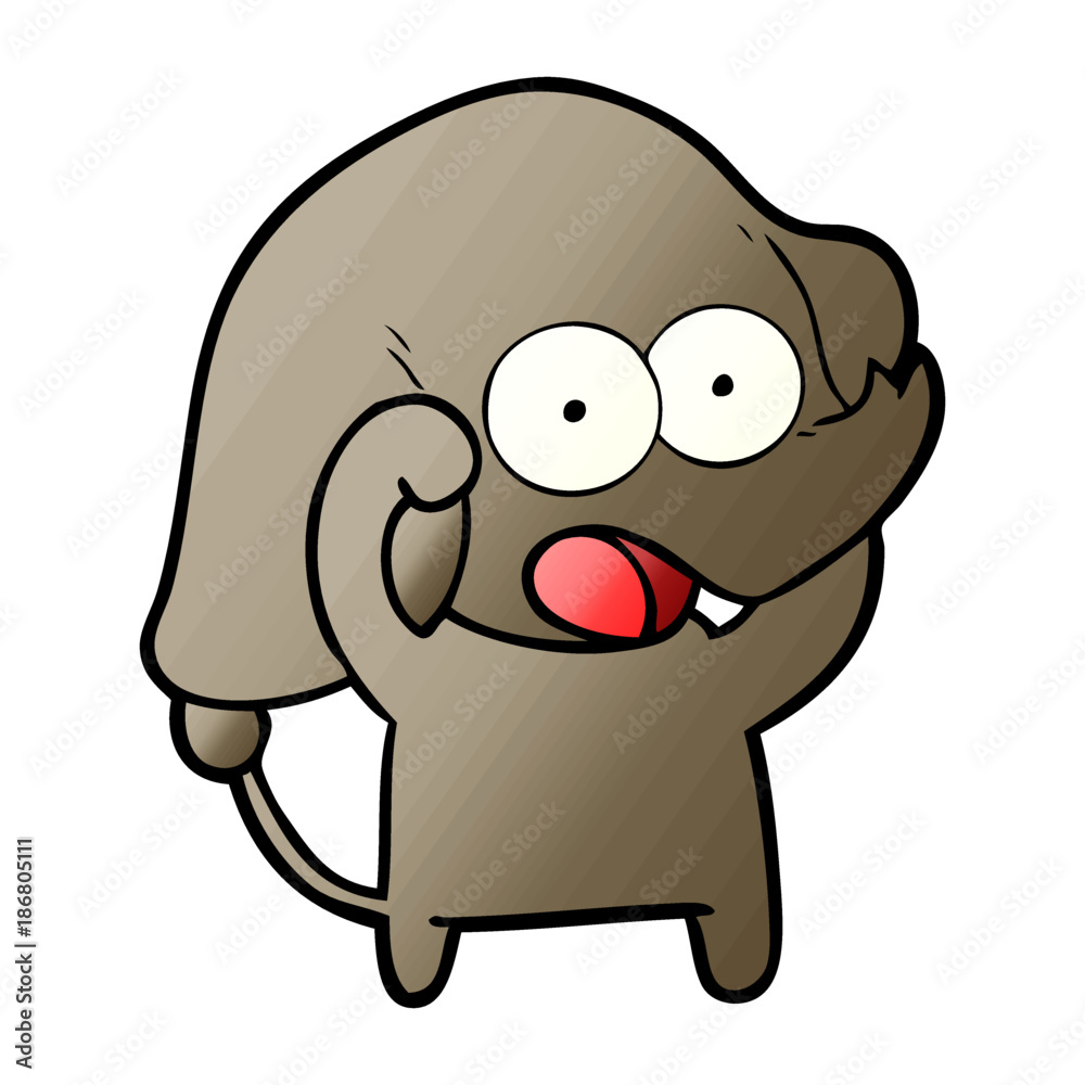 Obraz premium cute cartoon elephant